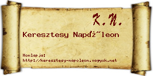 Keresztesy Napóleon névjegykártya